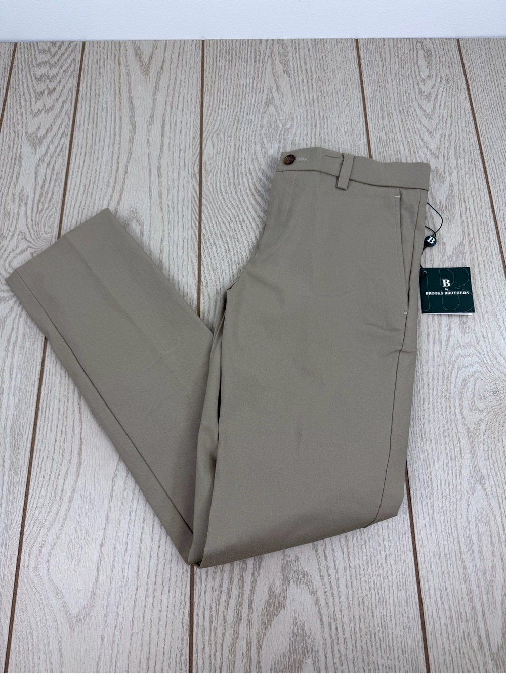 B by Brooks Brothers Boys Bbolden Dress Pants Slacks 14R Tan $75 Kids